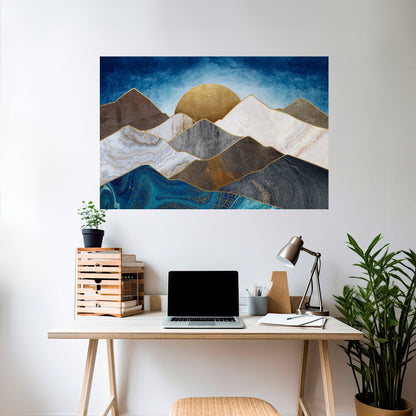 SHEEN OF PEAKS horisontell affisch med självhäftande motiv