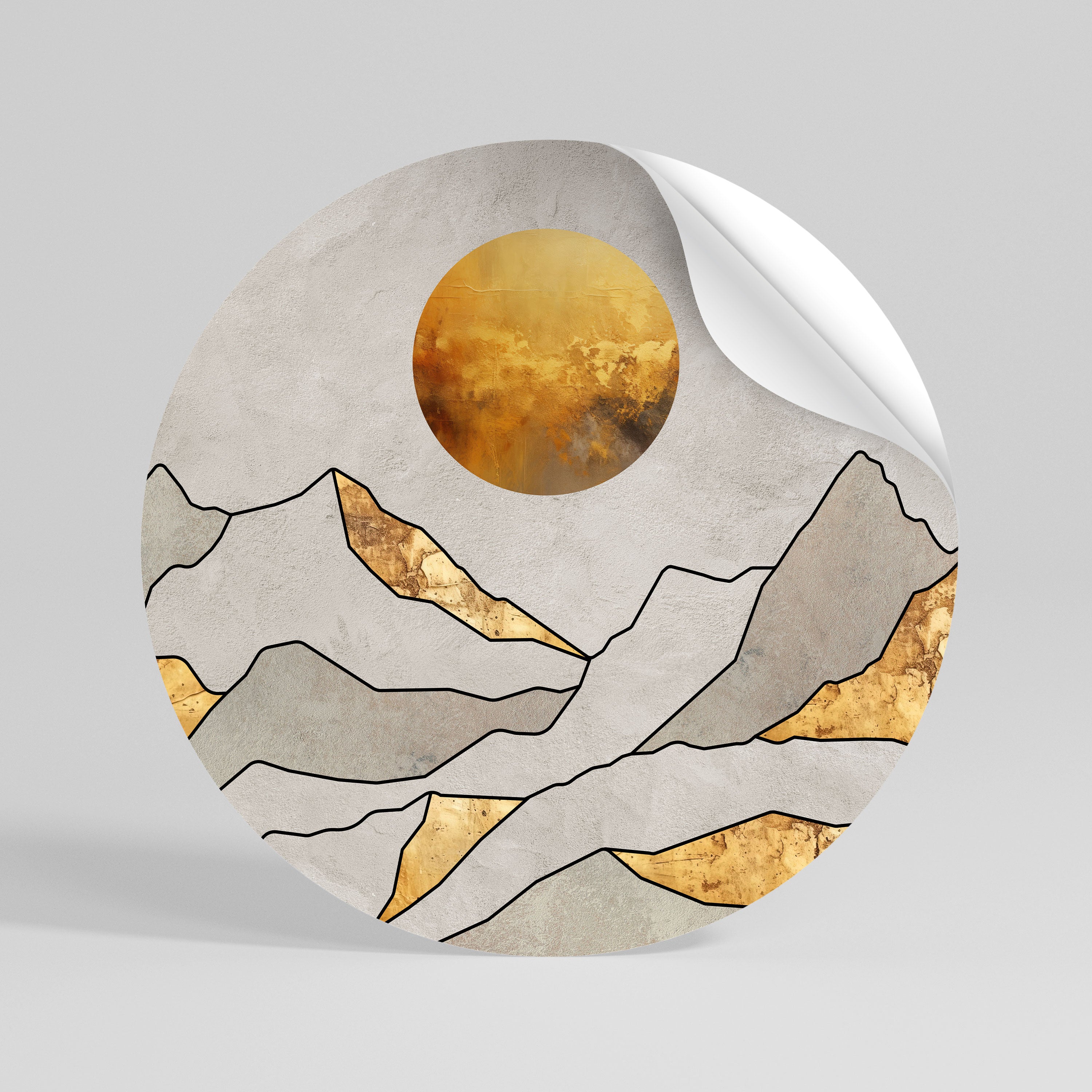 SUNNY BLAZE Rund väggdekal