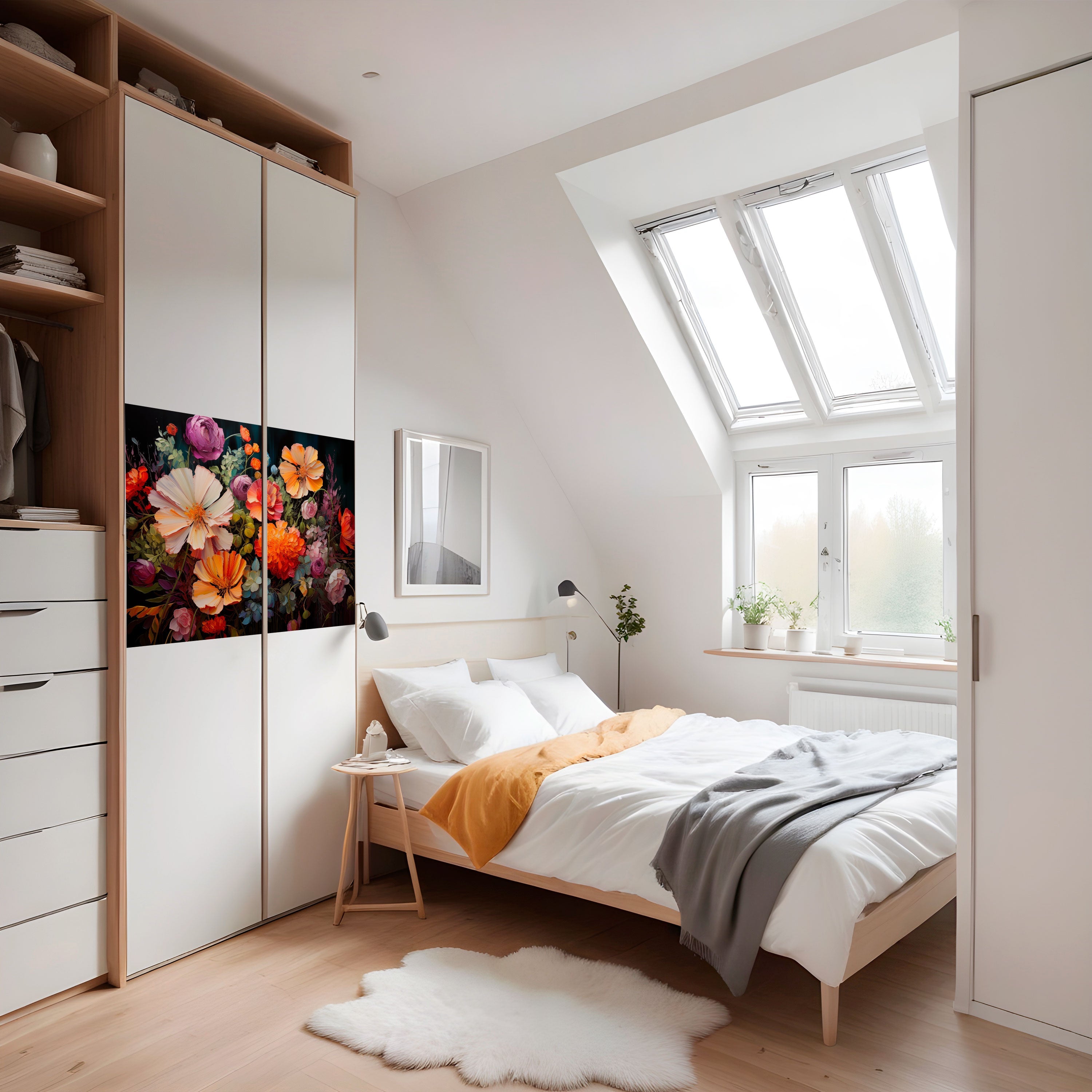 BLOOMING WILDERNESS Horisontell affisch med självhäftande motiv
