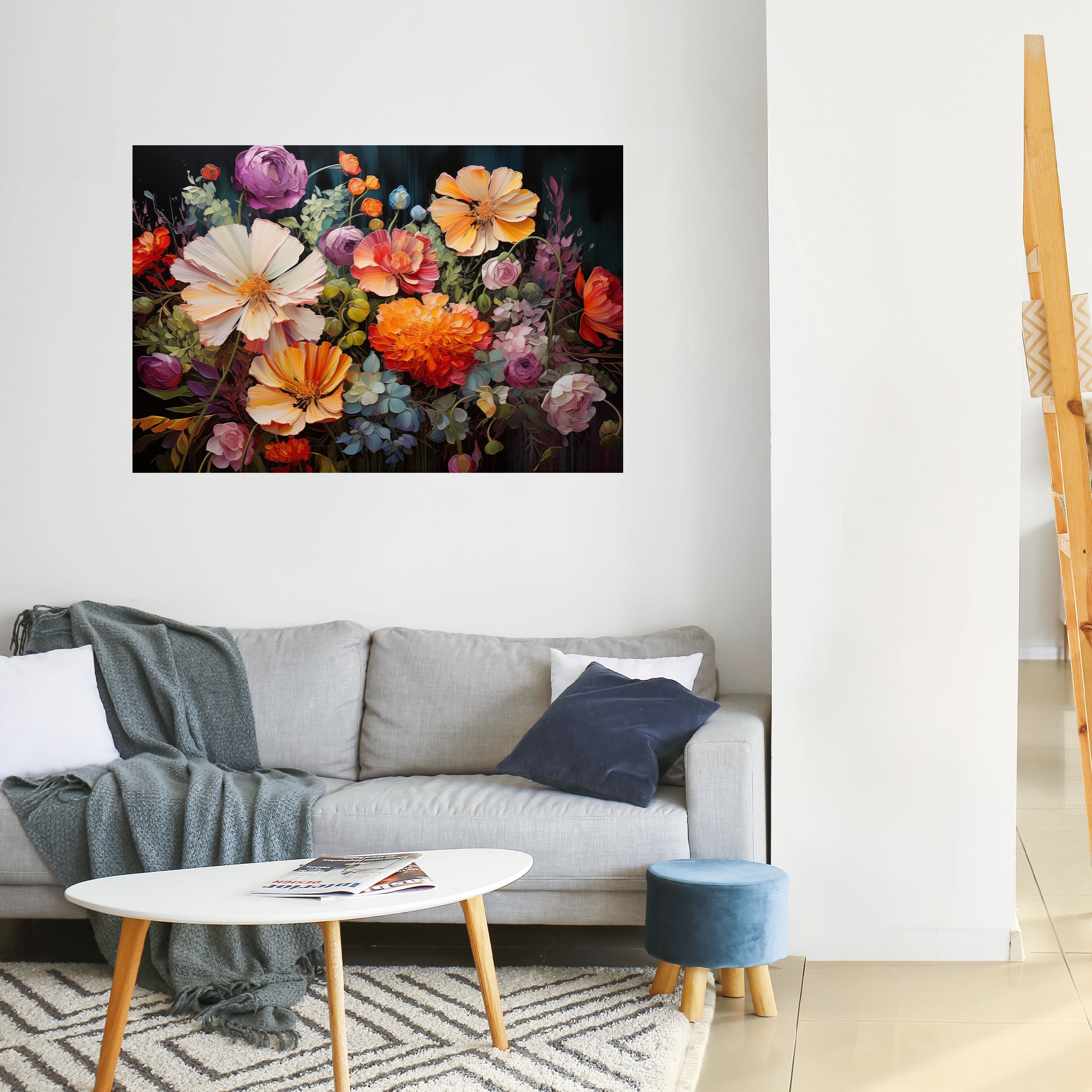 BLOOMING WILDERNESS Horisontell affisch med självhäftande motiv