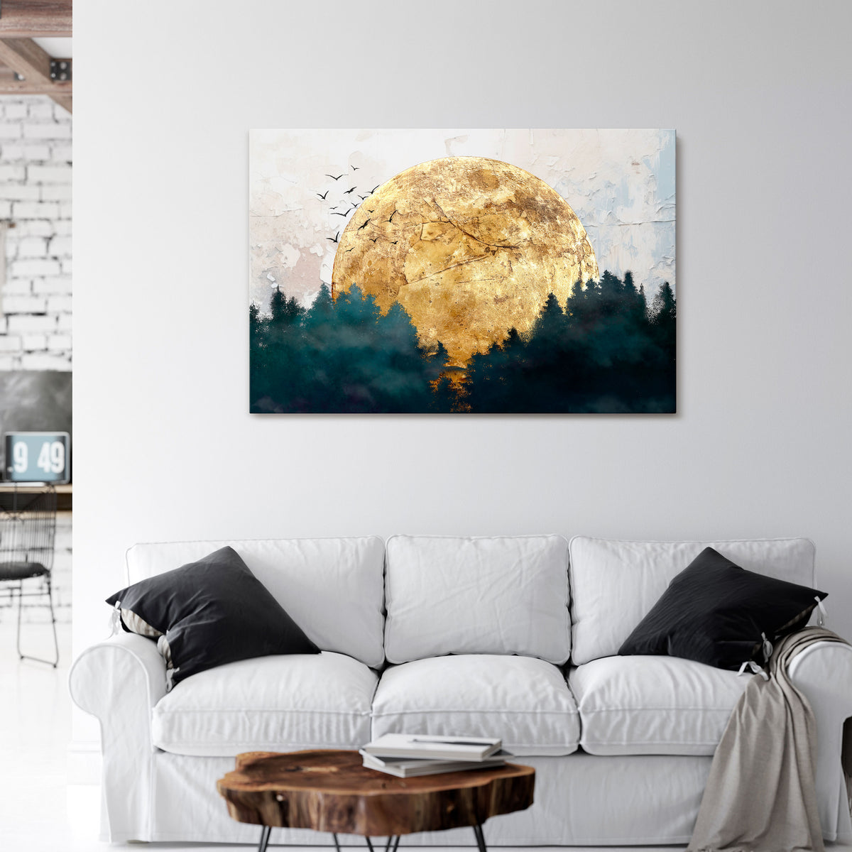 RISING MOON Horizontal Canvas Print