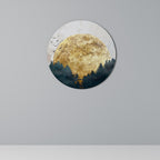 RISING MOON Round Wall Art