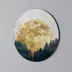 RISING MOON Round Wall Art