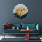 RISING MOON Round Wall Art