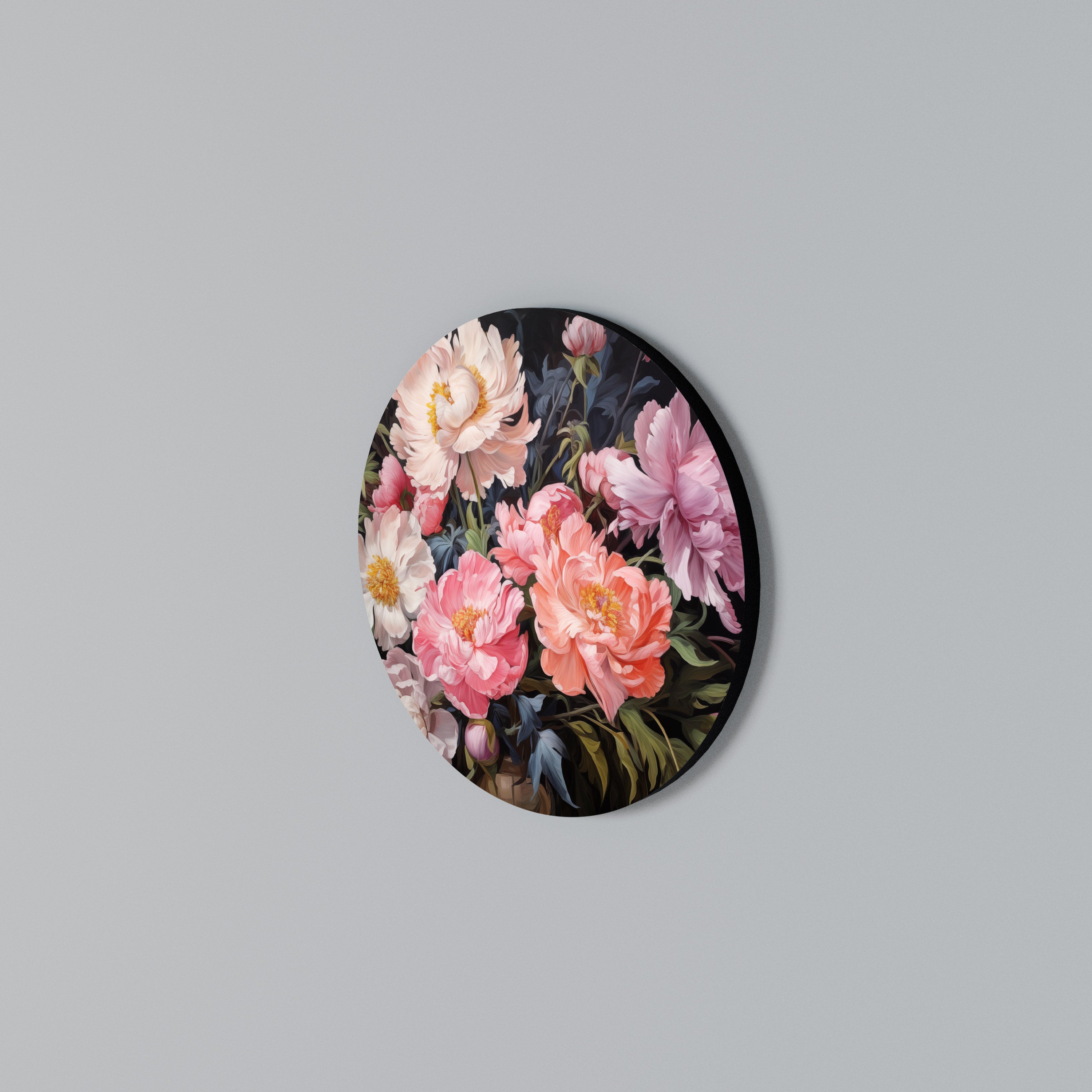 PEONIES BLOSSOM Round Wall Art