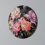 PEONIES BLOSSOM Round Wall Art