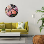 PEONIES BLOSSOM Round Wall Art