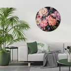PEONIES BLOSSOM Round Wall Art