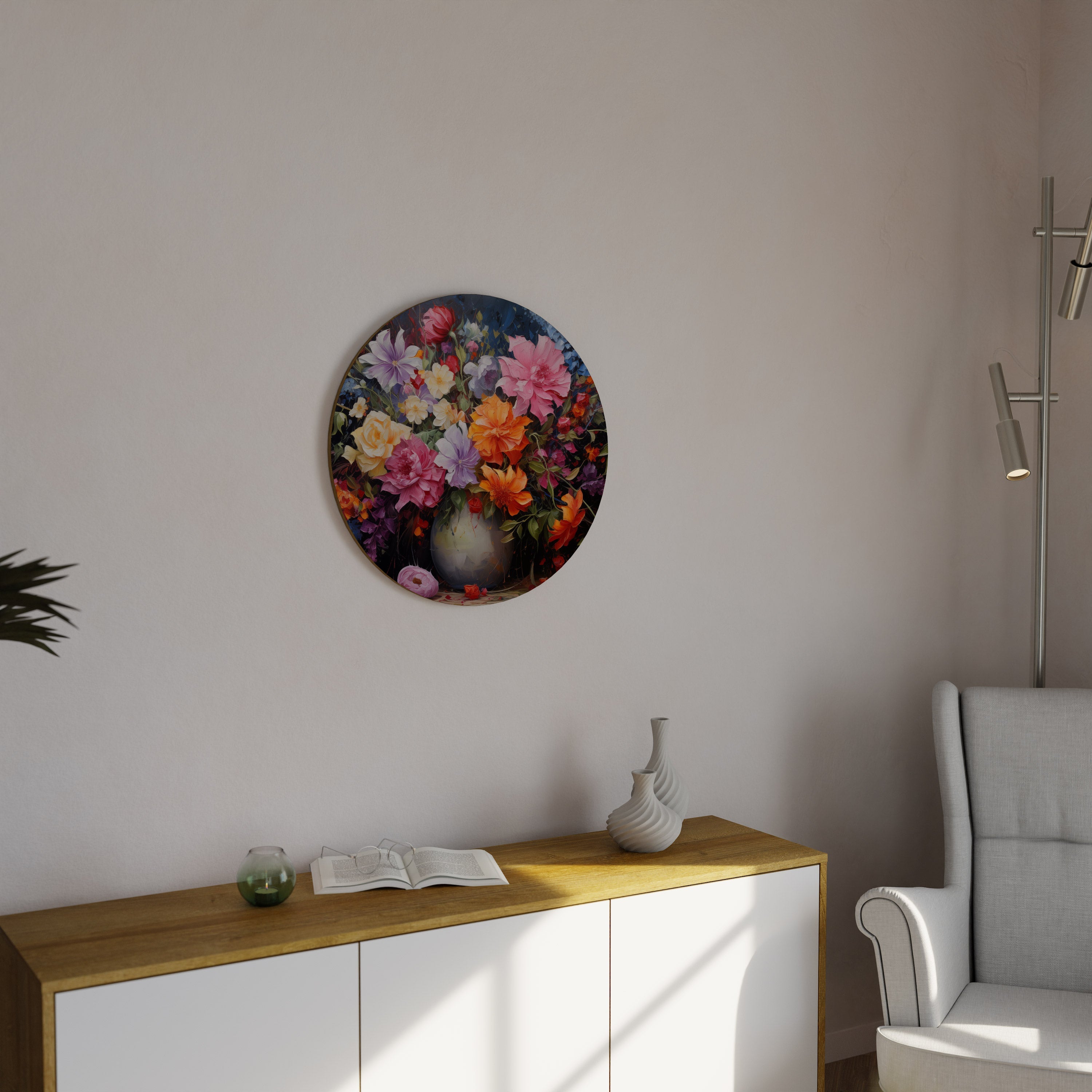 EUPHORIC BOUQUET Round Wall Art