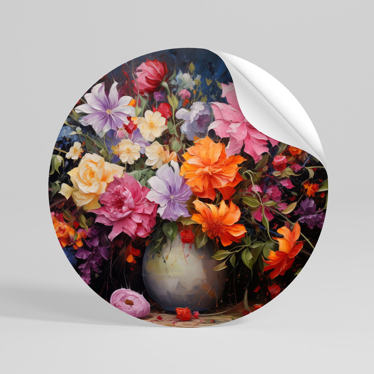 EUPHORIC BOUQUET Rund väggdekal