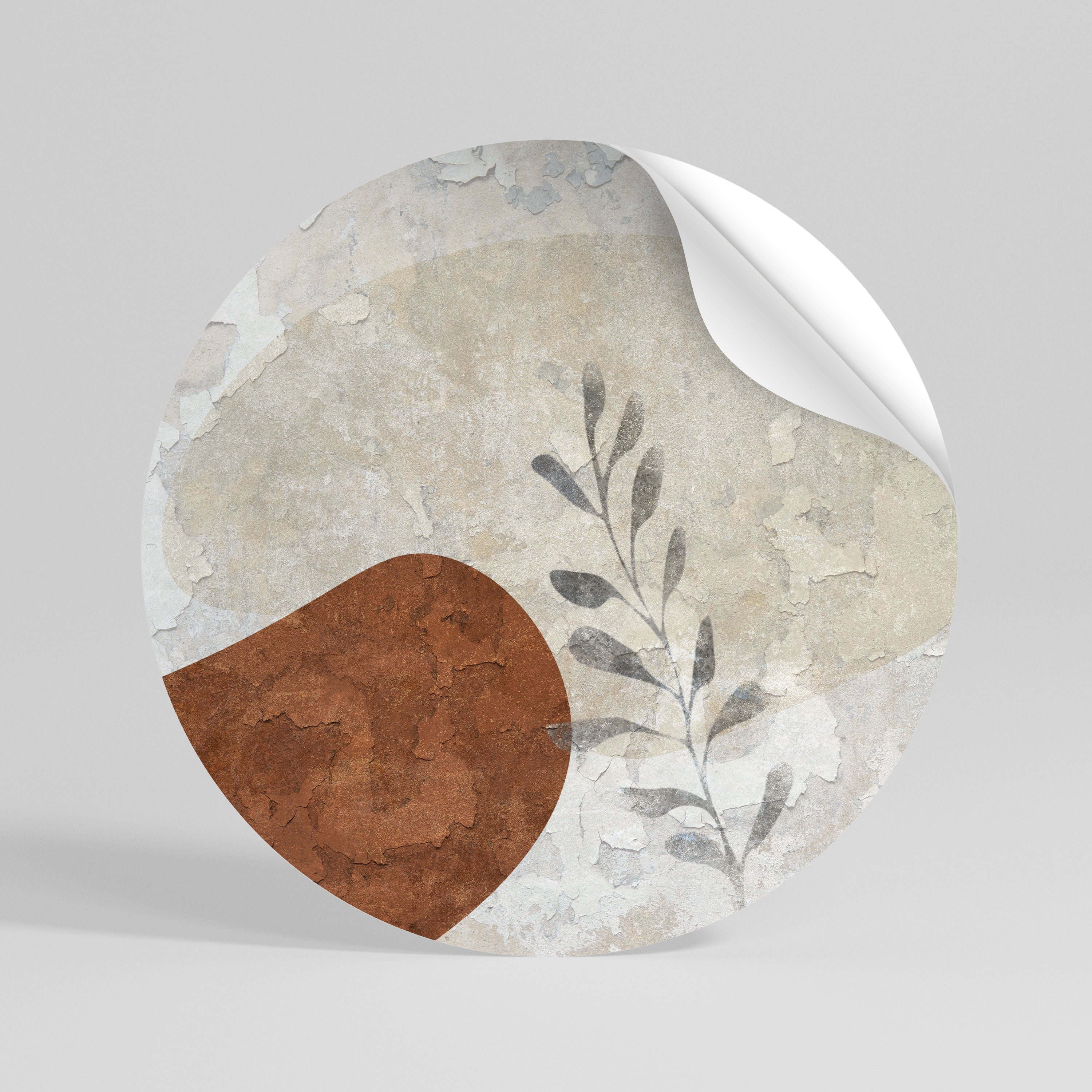 SINGLE SPRIG Rund väggdekal