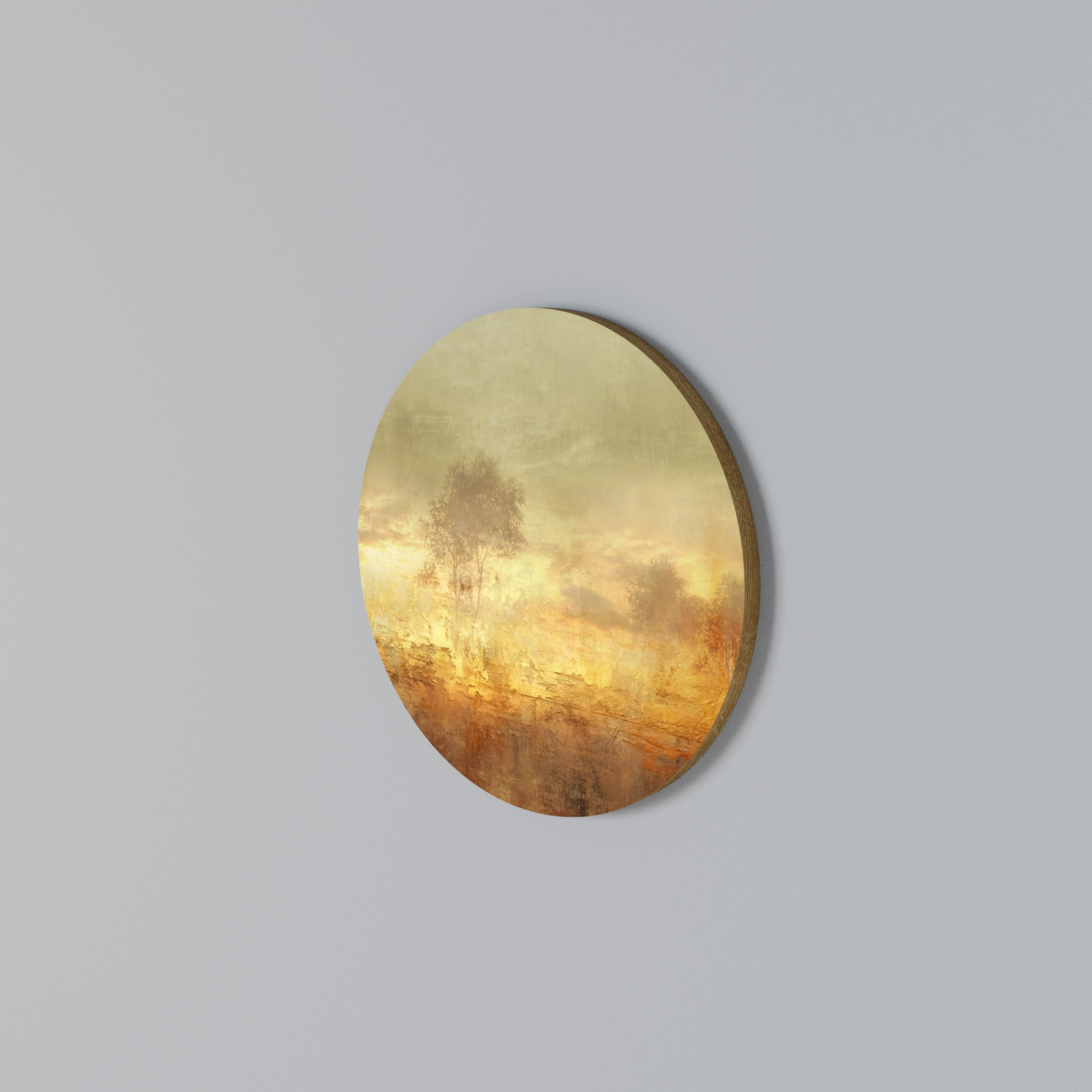 AMBER DREAMSCAPE Round Wall Art