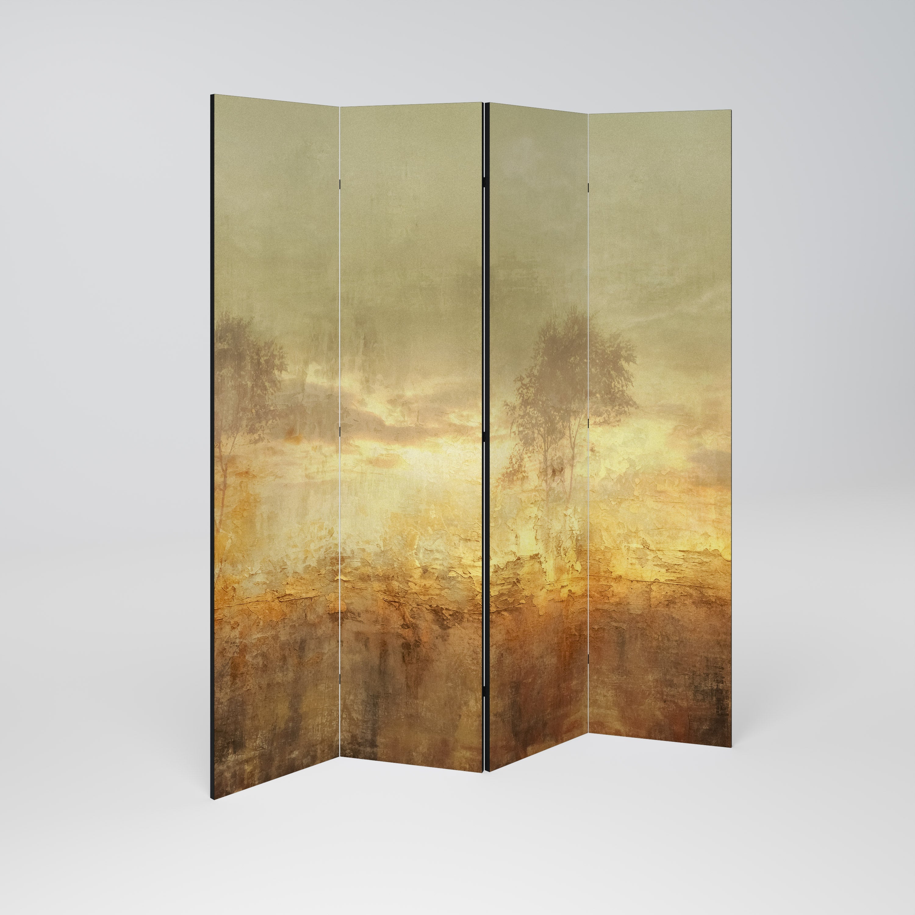 AMBER DREAMSCAPE Dekorativ rumsavdelare med 4 paneler
