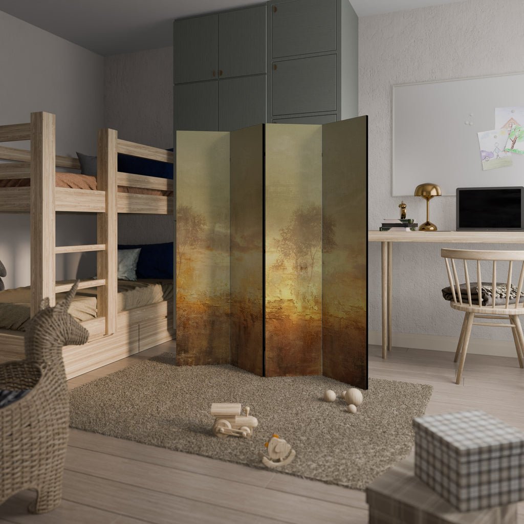 AMBER DREAMSCAPE Dekorativ rumsavdelare med 4 paneler
