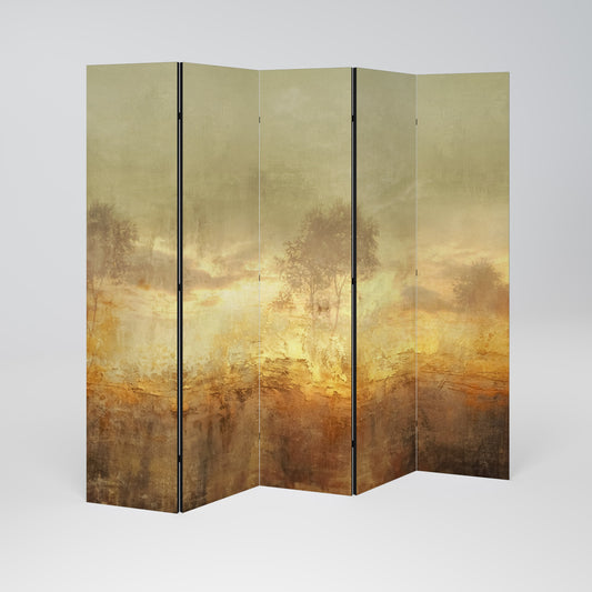 AMBER DREAMSCAPE Decorative 5-Panel Room Divider
