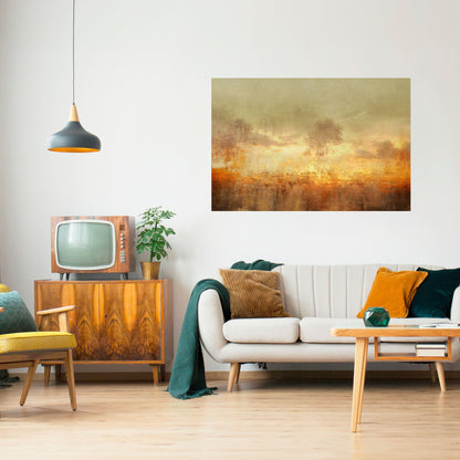 AMBER DREAMSCAPE Peel and Stick Horizontal Poster