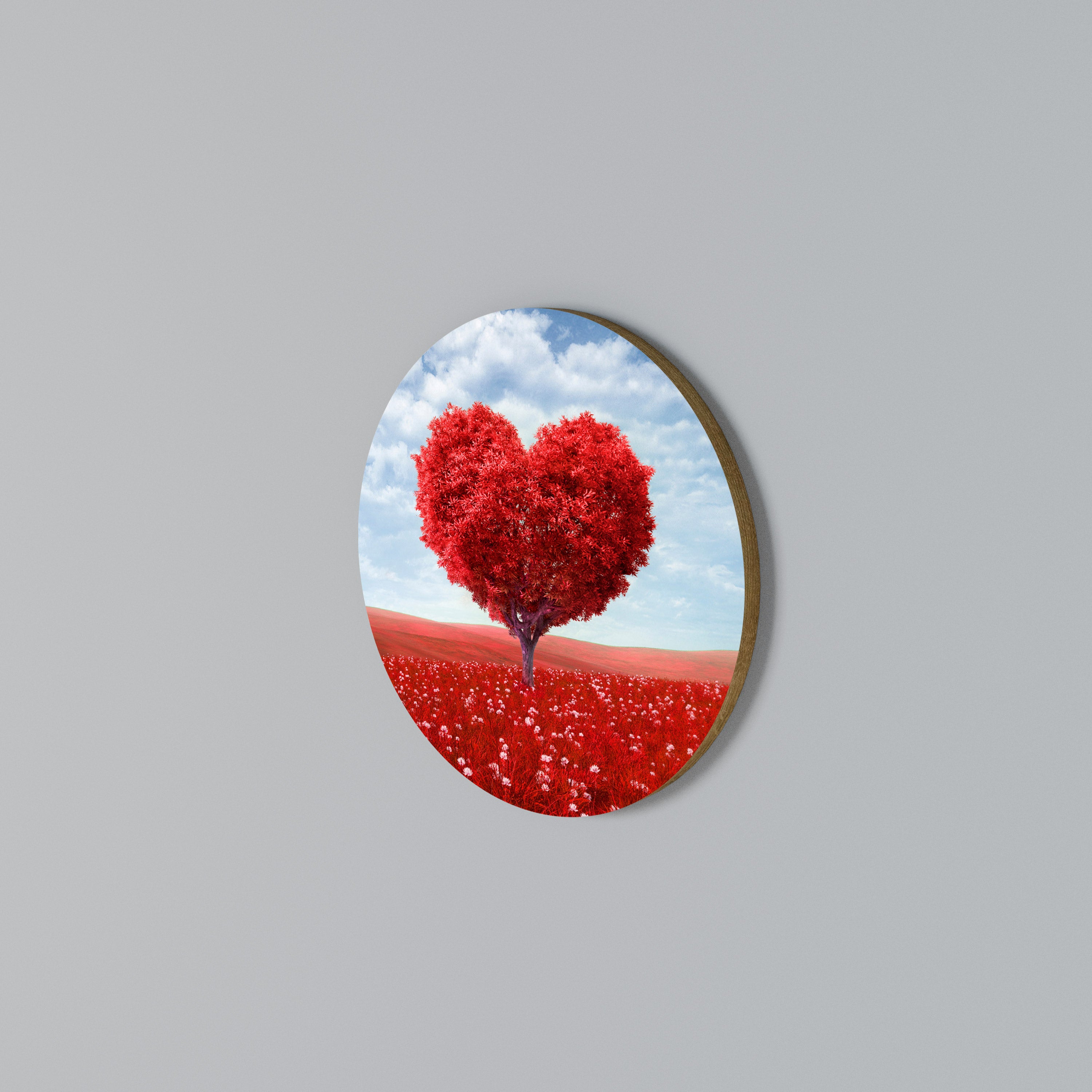LOVE’S EMBRACE Round Wall Art