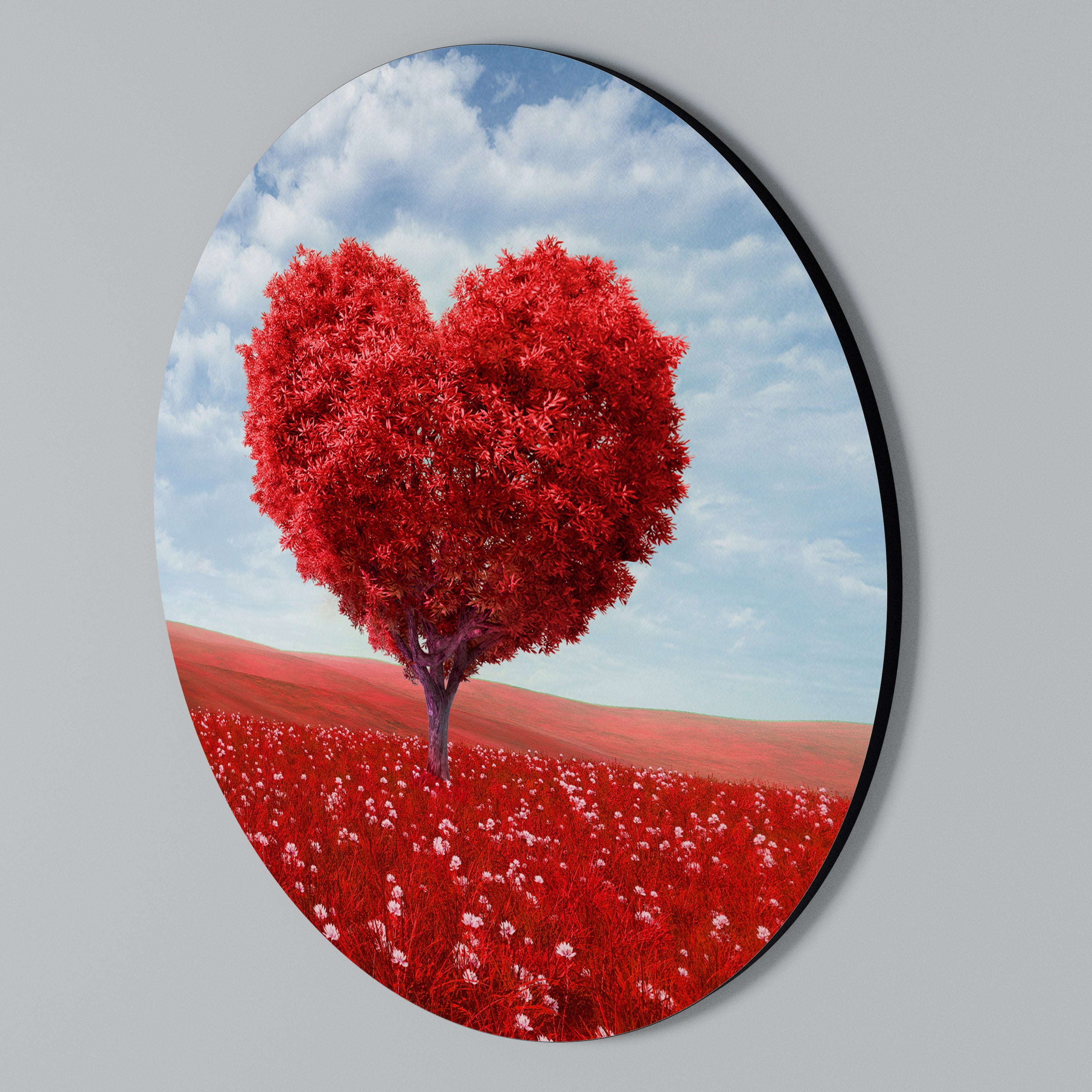 LOVE’S EMBRACE Round Wall Art