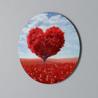 LOVE’S EMBRACE Round Wall Art