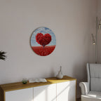 LOVE’S EMBRACE Round Wall Art