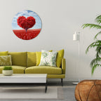 LOVE’S EMBRACE Round Wall Art