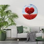 LOVE’S EMBRACE Round Wall Art