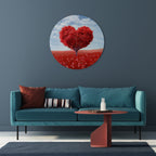 LOVE’S EMBRACE Round Wall Art