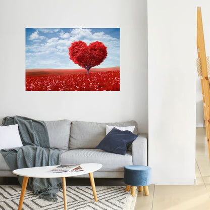 LOVE’S EMBRACE Peel and Stick Horizontal Poster