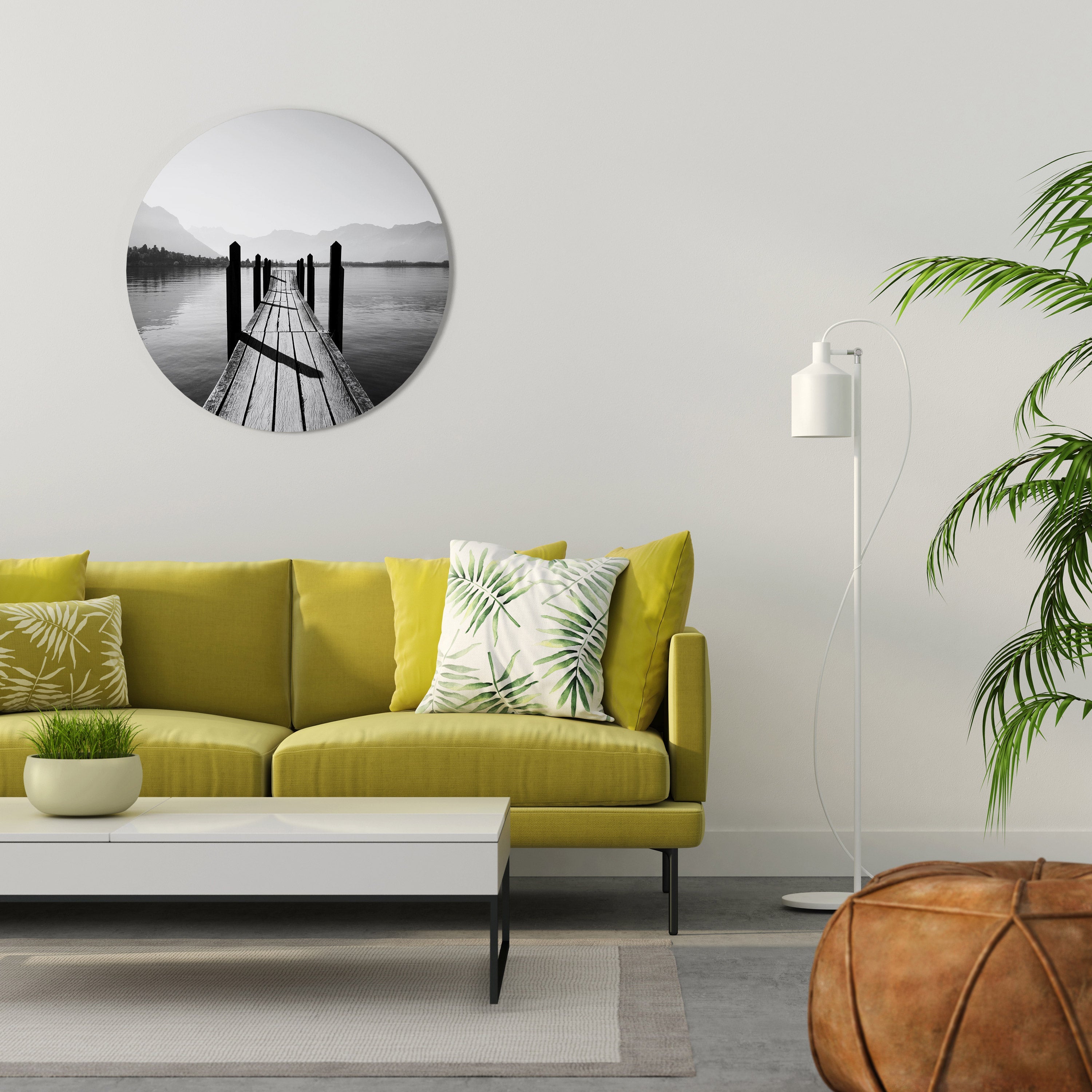 WALK INTO THE DEEP Round Wall Art