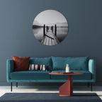 WALK INTO THE DEEP Round Wall Art