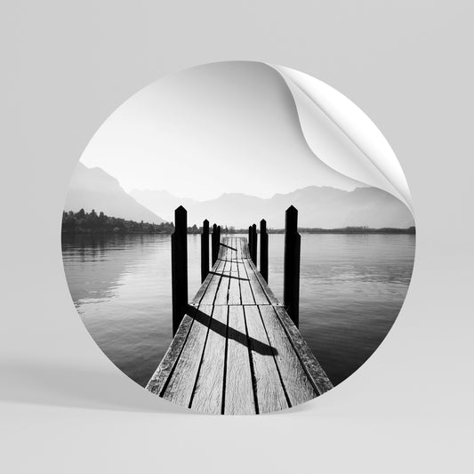 WALK INTO THE DEEP Peel and Stick Round Sticker