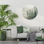 MISTY FOREST Round Wall Art