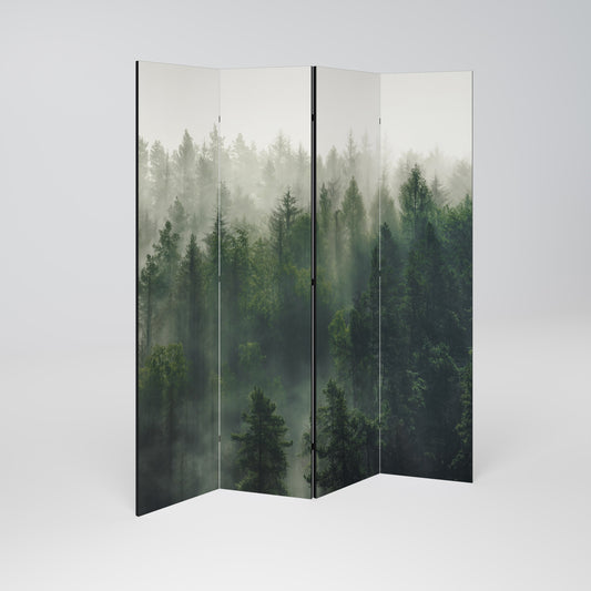 MISTY FOREST Dekorativ rumsavdelare med 4 paneler