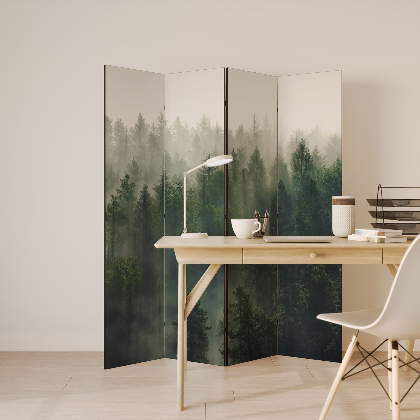 MISTY FOREST Rumsavdelare 4 paneler