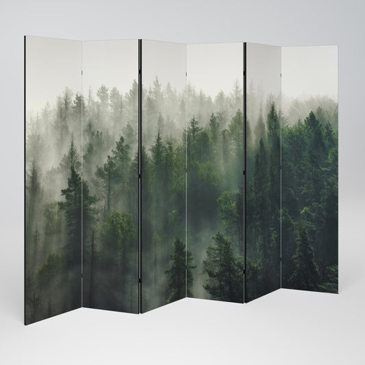 MISTY FOREST Decorative 6-Panel Room Divider
