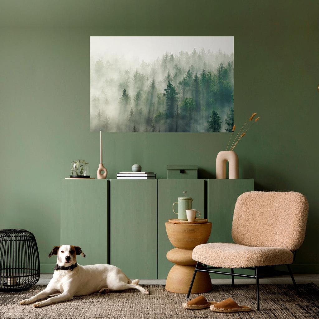 MISTY FOREST skalbar och självhäftande horisontell affisch