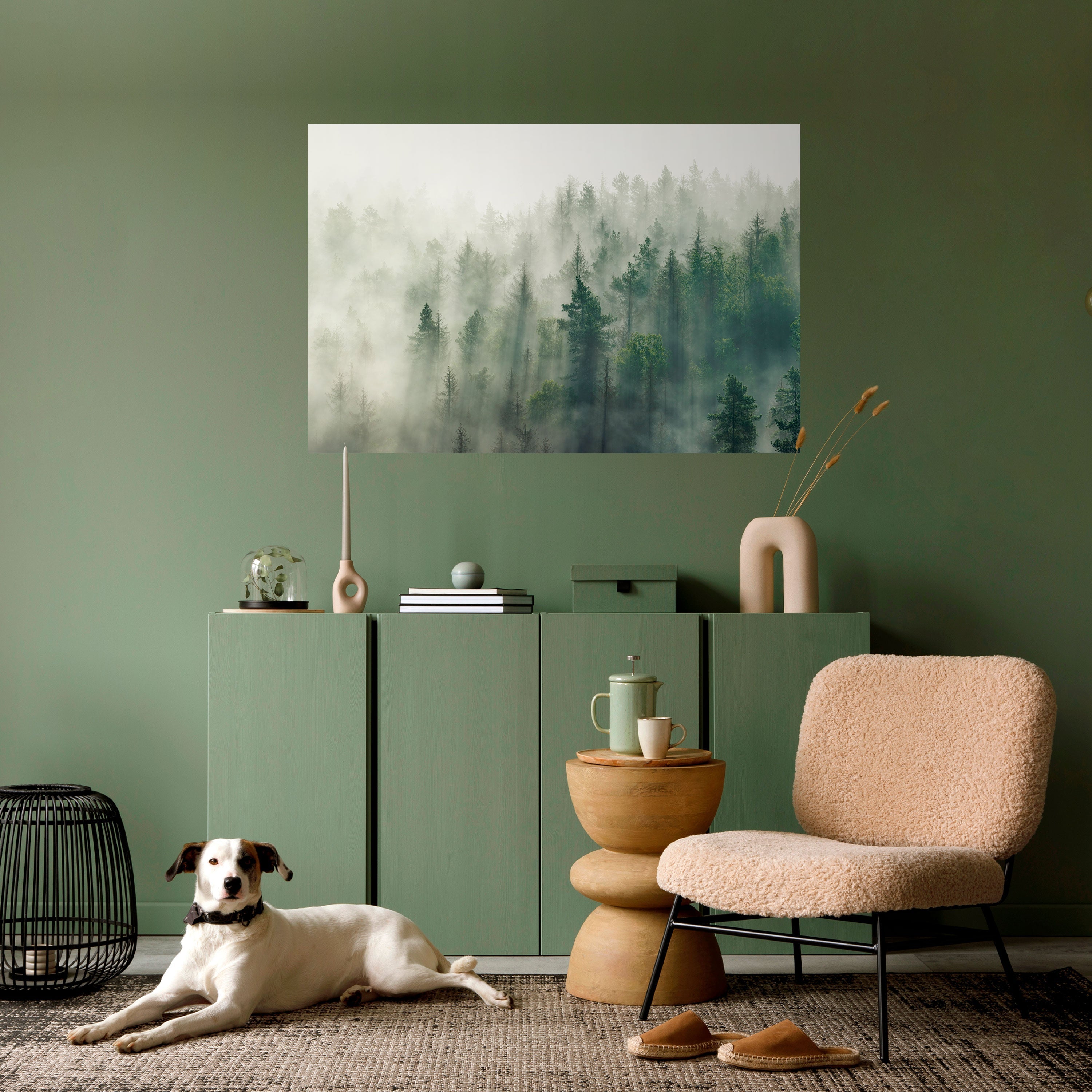 MISTY FOREST skalbar och självhäftande horisontell affisch
