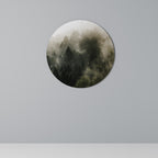 MISTY HIGHLANDS Round Wall Art