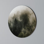 MISTY HIGHLANDS Round Wall Art