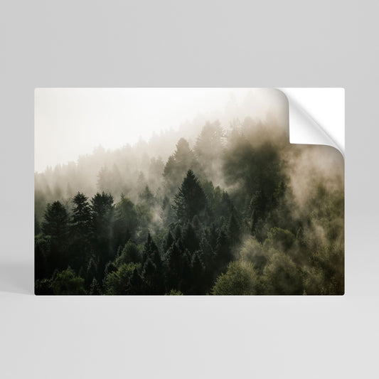 MISTY HIGHLANDS horisontell affisch med självhäftande motiv