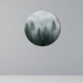 FOGGY CREST Round Wall Art