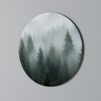 FOGGY CREST Round Wall Art