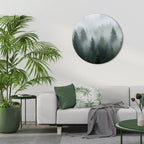 FOGGY CREST Round Wall Art