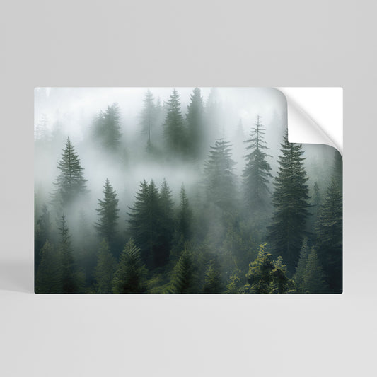 FOGGY CREST Peel and Stick Horizontal Poster
