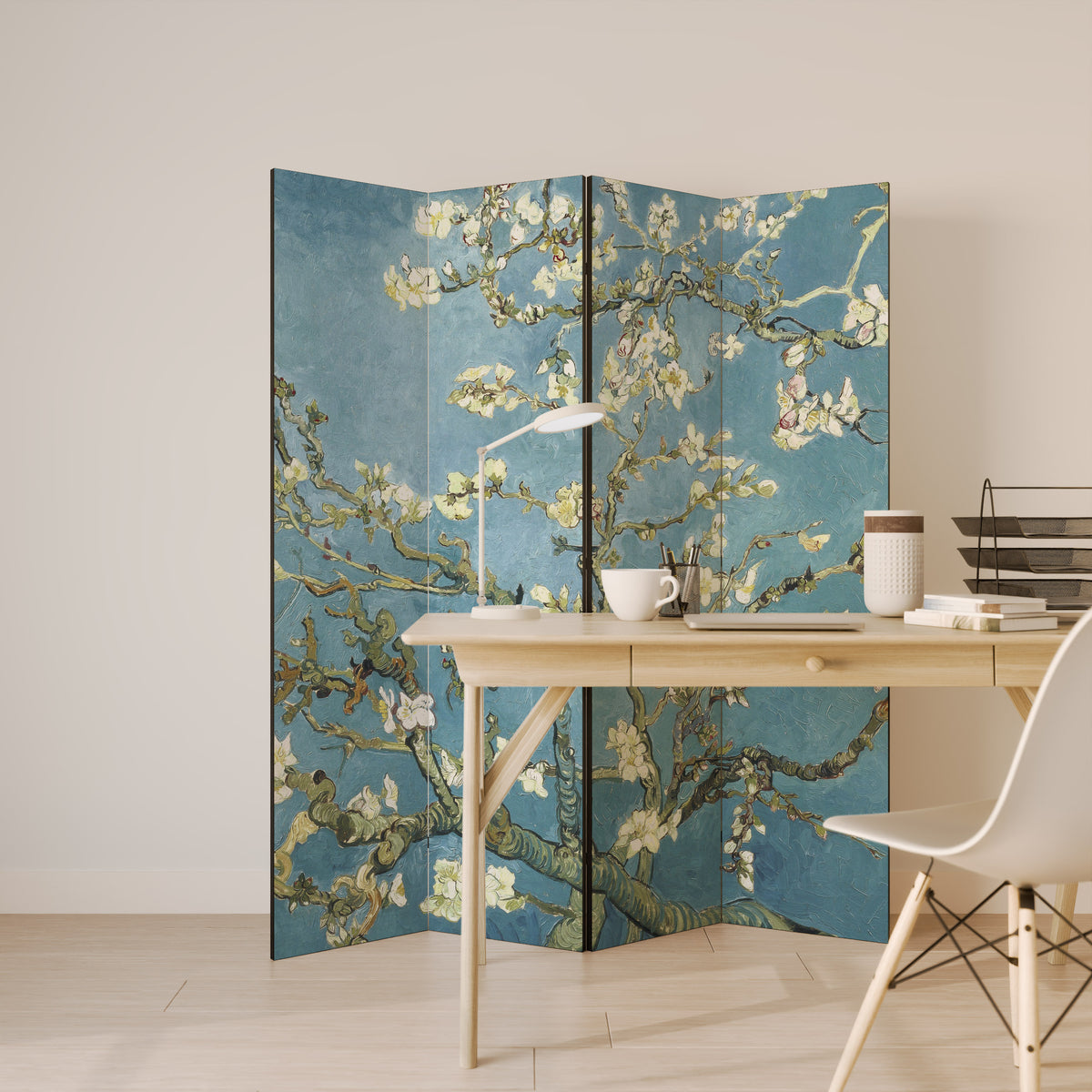 ALMOND BLOSSOM Rumsavdelare 4 paneler