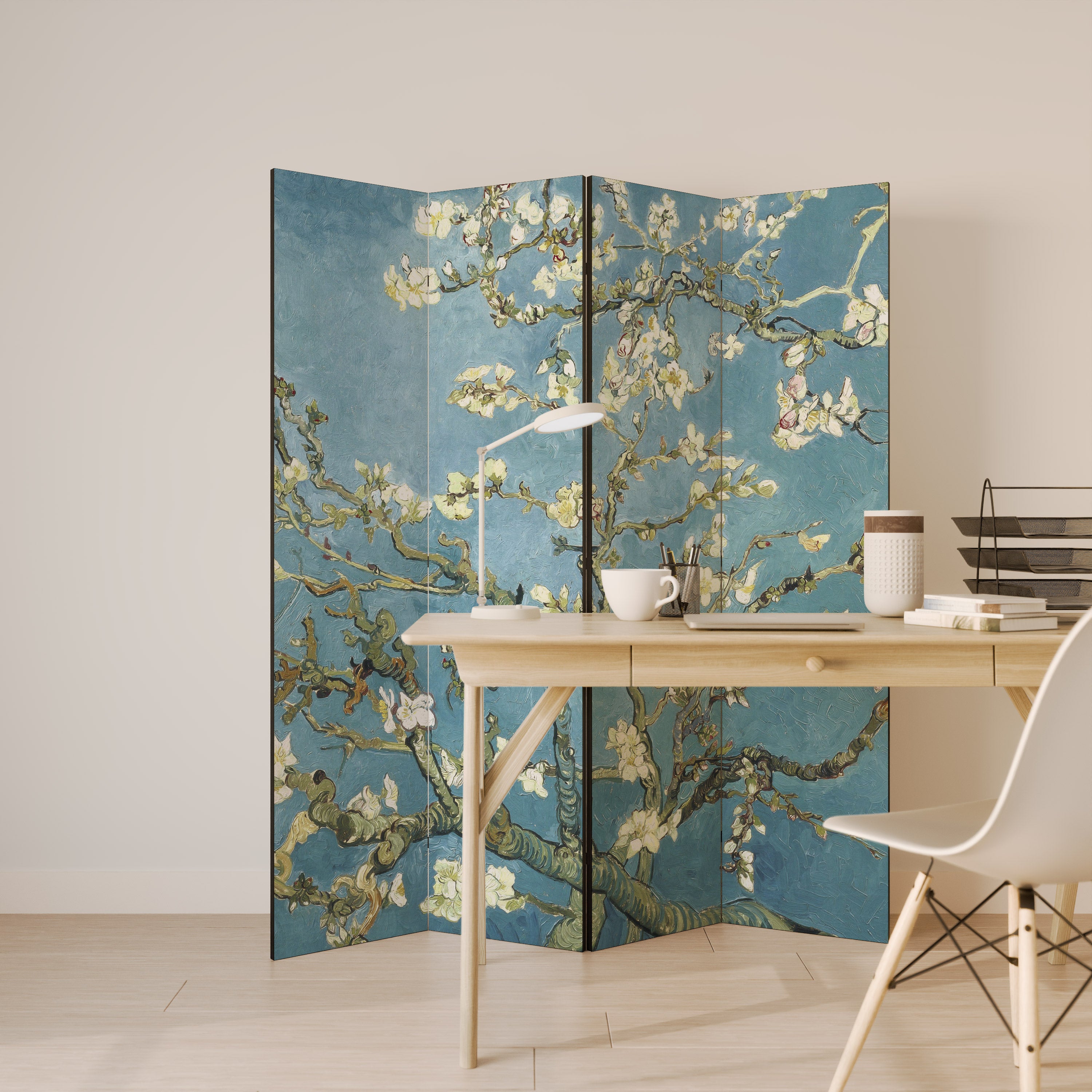 ALMOND BLOSSOM 4-Panel Room Divider