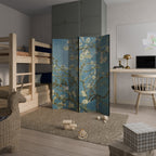 Dekorativ rumsavdelare med 4 paneler i MANDELBLOMST