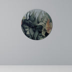 CRASHED LEAVES Round Wall Art