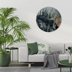 CRASHED LEAVES Round Wall Art