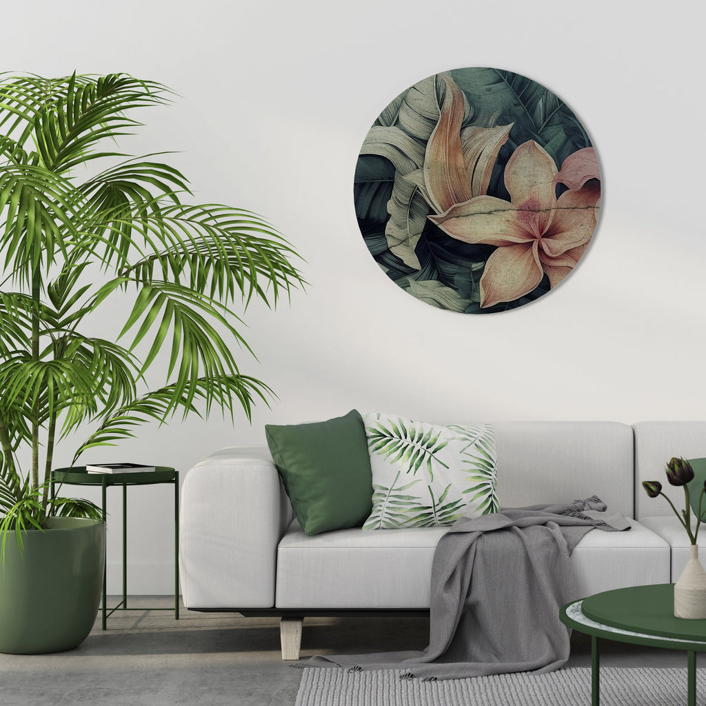 CRASHED LILY Round Wall Art
